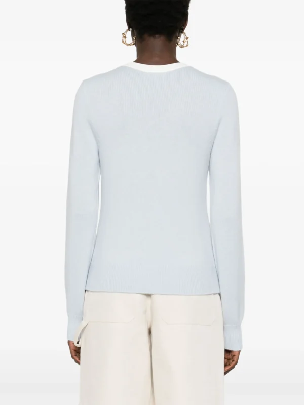 Sandro 天藍色 Henley 領針織上衣 - Image 4