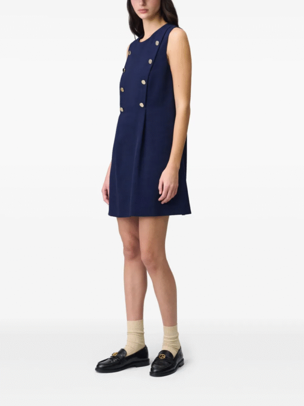 Claudie Pierlot 百褶細節洋裝（海軍藍） - Image 3