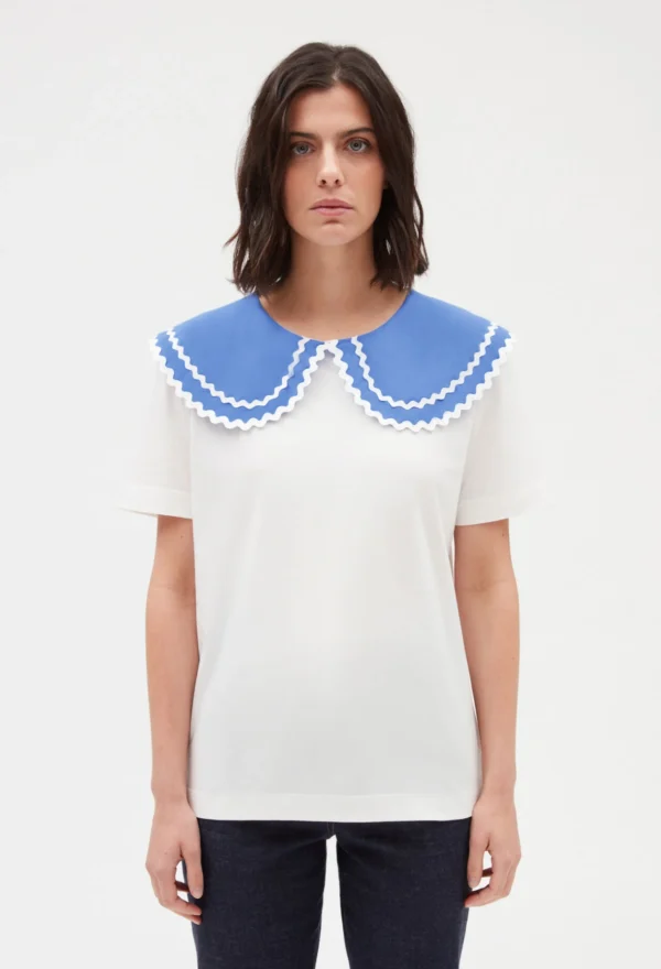 Claudie Pierlot 米白彼得潘領 T 恤 - Image 2