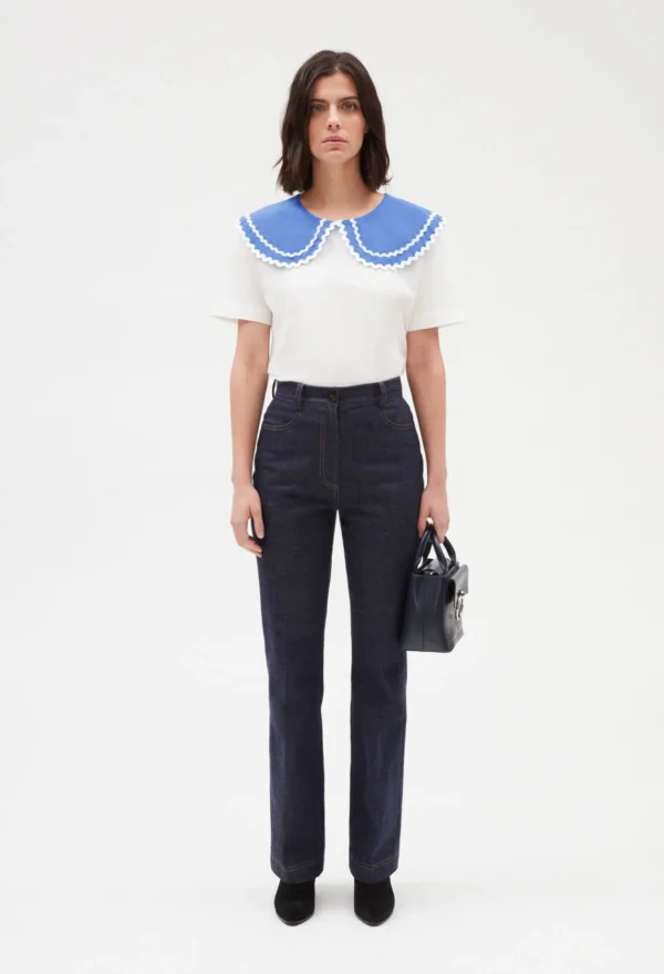 Claudie Pierlot 米白彼得潘領 T 恤 - Image 4