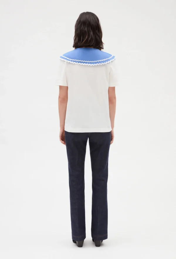 Claudie Pierlot 米白彼得潘領 T 恤 - Image 3